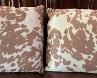 Two Cow Hyde Style Pillows
