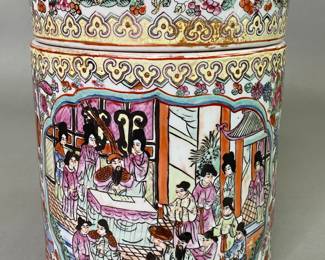 Chinese Export Famille Rose Style Tobacco Jar
