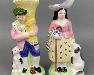 The Haldon Group Candlestick Holders, Lady And Gentleman Set
