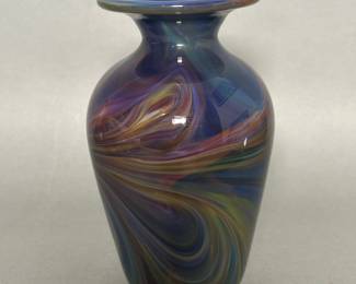 P Thielan, Art Glass Vase, 1978
