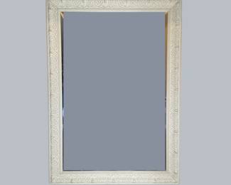 Antique White Painted Wall Mirror
