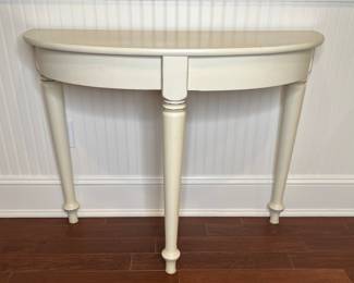 White Painted Demi Lune Table
