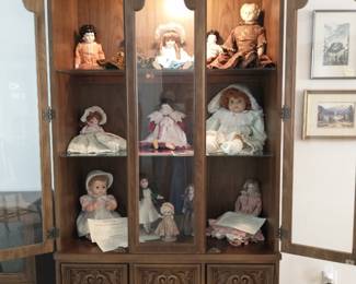 Vintage Dolls-Display Cabinet