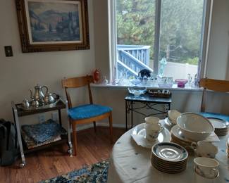 Wedgewood China and Pewter Coffee Serving Set-Kip Stewart Dining Chairs