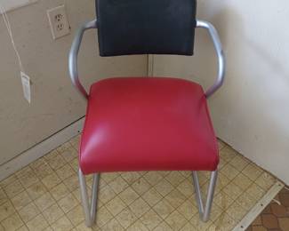 Metal & vinyl chair