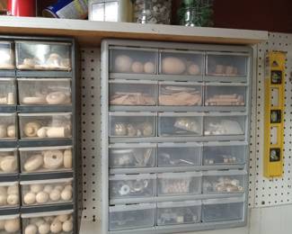 They are full of wood crafts, dowels, knobs, levels