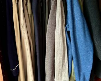 Men's casual pants & sweaters. Size L
