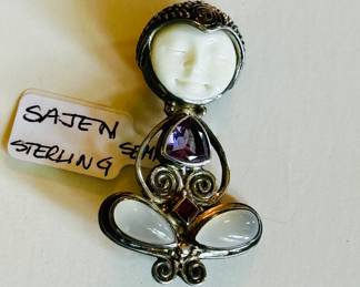 Sterling Sajen "goddess" brooch