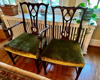 Chippendale Dining Chairs (4 side chairs, 2 arm chairs available)