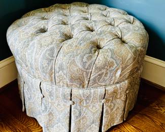 Custom tufted ottoman (shades available in same fabric)