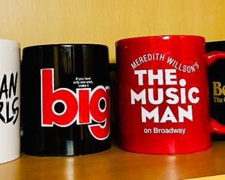 Commemorative Mugs - Broadway Shows; The Music Man, Big, Cabaretm Mean Girls