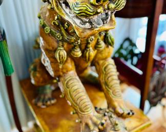 Glazed porcelain large Chinese Foo Dog 