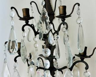 Antique Crystal Sconces (pair)