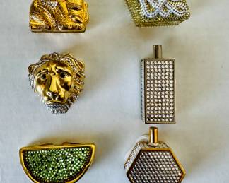 Judith Leiber trinket boxes and perfume holders 