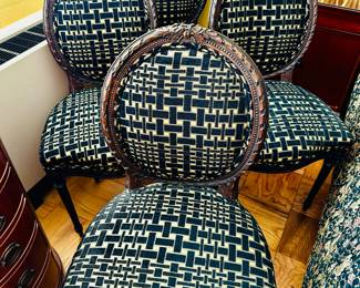 Set of 4 Louis XVI style dining chairs