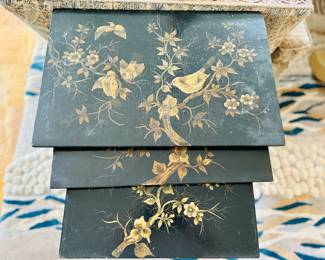 Antique Chinese Export nesting tables. Set of 3 