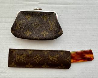 Louis Vuitton change purse and comb case