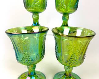 #347 • Indiana Green Carnival Glass Goblets - Set of 4
WWW.LUX.BID