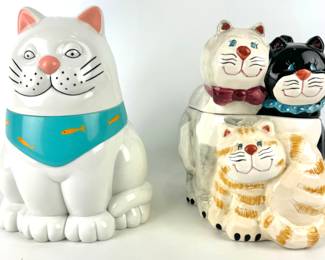#150 • Talking Cat and Cat Trio Cookie Jars
WWW.LUX.BID