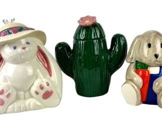 #283 • Treasure Craft Bunny and Cactus, Dayton Hudson Billy Bunny Cookie Jars
WWW.LUX.BID