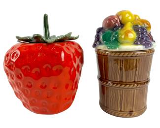#321 • Nelson McCoy Strawberry and Morton Pottery Fruitbasket Cookie Jars
WWW.LUX.BID