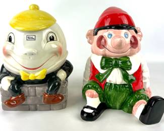 #139 • Ceramic Humpty Dumpty and Pinocchio Cookie Jars
WWW.LUX.BID