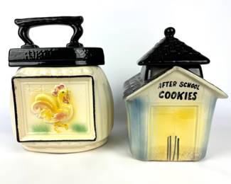 #165 • American Bisque Sad Iron Rooster & After School Cookie Jars
WWW.LUX.BID