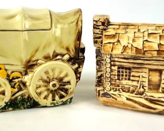 #141 • McCoy Covered Wagon and Log Cabin Cookie Jars
WWW.LUX.BID