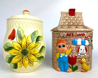 #162 • Sheffield "Sarasota" Lidded Jar & Pet Shop Cookie Jar
WWW.LUX.BID