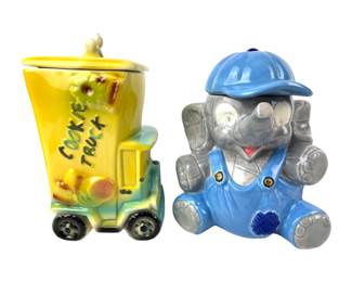 #296 • American Bisque Cookie Truck & Baby Elephant Cookie Jars
WWW.LUX.BID