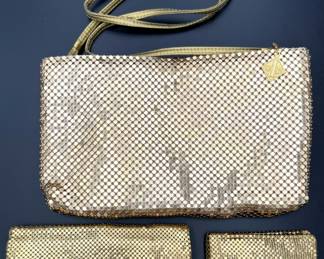 #228 • Whiting & Davis International Golden Metal Mesh Purse and 2 Gold Mesh Wallets - 3 Pieces
WWW.LUX.BID