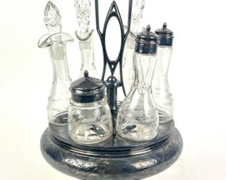 #201 • Victorian Silver Plated Etched Spinning Cruet Condiment Set
WWW.LUX.BID