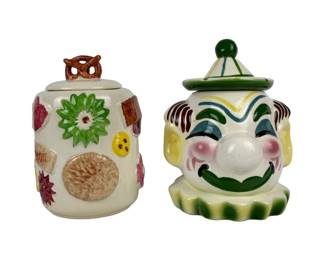 #292 • 1950’s Sierra Vista Clown & Pretzel Handle Cookie Jars
WWW.LUX.BID