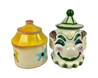 #284 • American Bisque Carousel and 1950’s Sierra Vista Clown Cookie Jars
WWW.LUX.BID