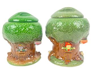 #329 • Vintage Keebler Elf Tree House Cookie Jars Circ. 1981 (2)
WWW.LUX.BID