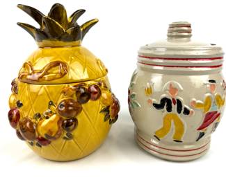 #23 • Los Angeles Pottery Pineapple & Red Wing Dancing Peasants Cookie Jars
WWW.LUX.BID