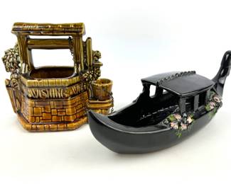 #270 • McCoy Pottery Wishing Well & Gondola Planters
WWW.LUX.BID