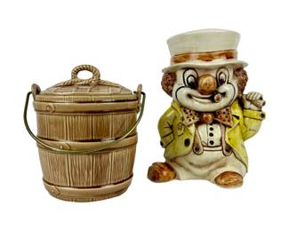 #289 • McCoy Bucket & Treasure Craft Hobo Clown Cookie Jars
WWW.LUX.BID