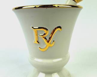 #249 • Owens Illinois Pharmacy Ceramic Mortar & Pestle
WWW.LUX.BID