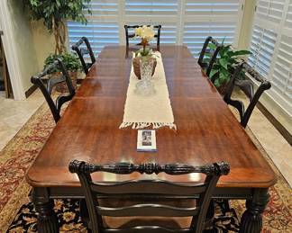 Beautiful Solid Wood Dining Table and Chairs