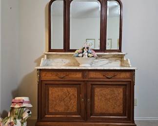 Antique Marble Top Dresser