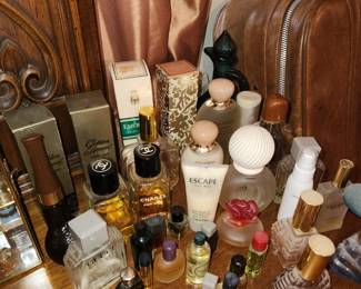 Many, Many, Many perfumes..a very large collection.