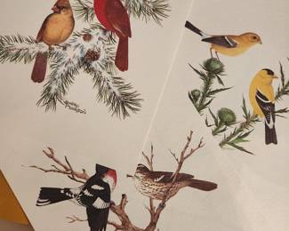 Signed Bird Prints 