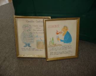 vintage recipes = framed