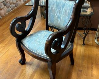 Antique Mahogany Claw Foot Arm Chair