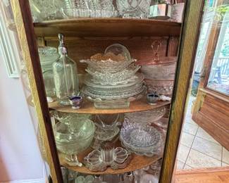 Antique Oak Curio Cabinet