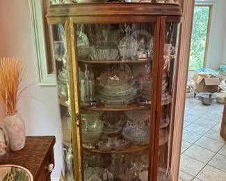 Antique Oak Curio Cabinet