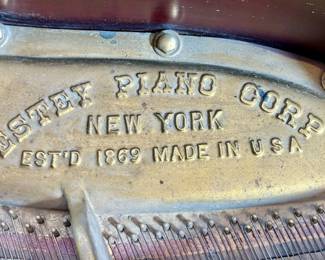 Circa 1890 Estey Baby Grand Piano - Walnut #16978