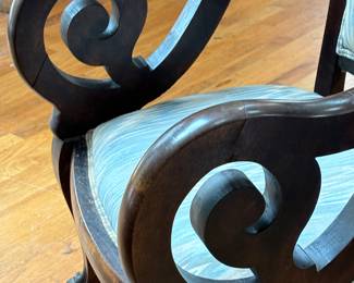 ntique Mahogany Claw Foot Arm Chair