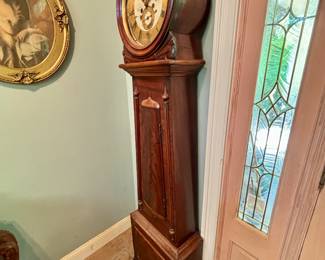 Rare Circa 1830 Antique Mahogany Scottish Drumhead Clock - Hamilton Wiseman